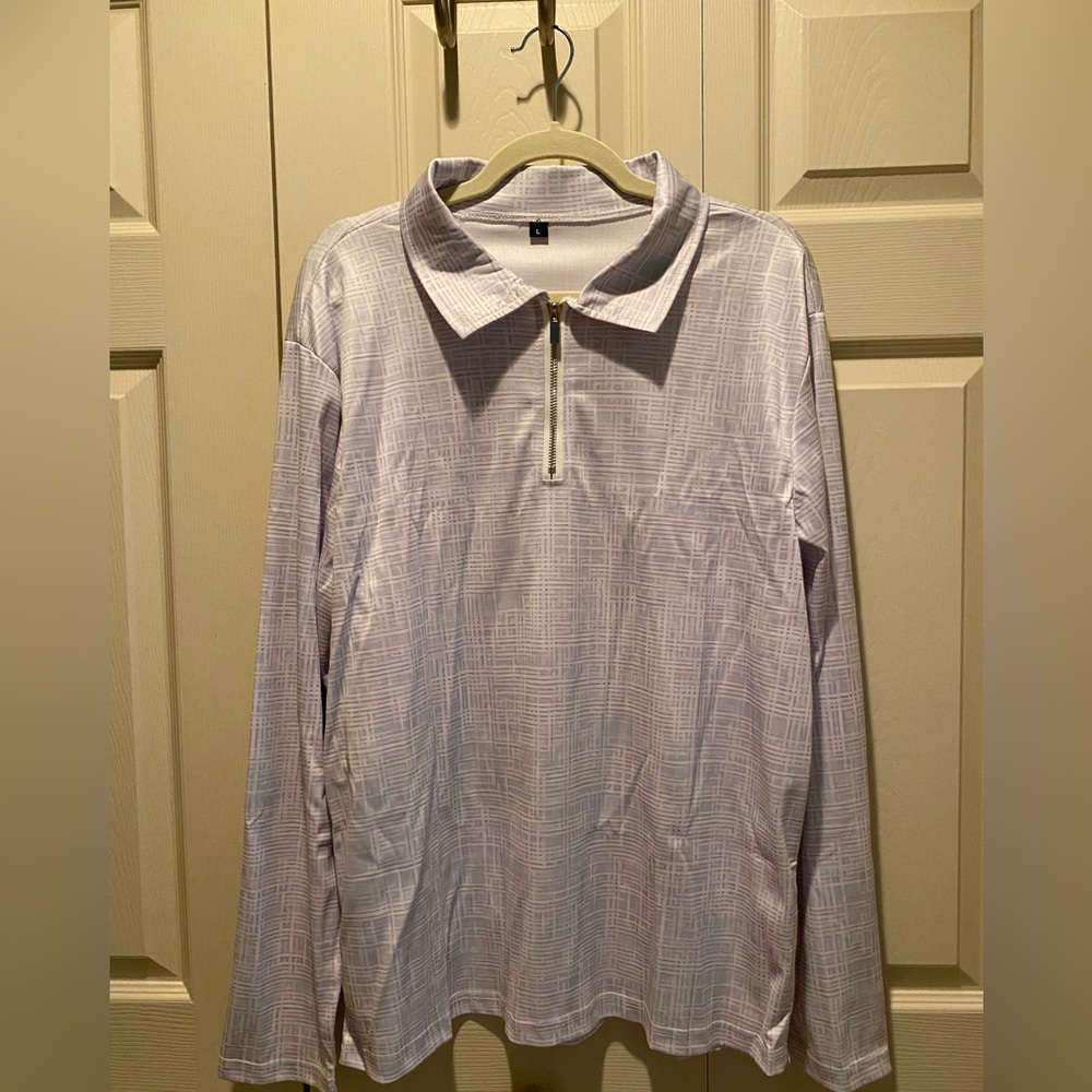 Men’s Quarter Zip Collared Pullover Shirt